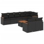 Set de sofás de jardín 8 piezas y cojines ratán sintético negro de , Conjuntos de jardín - Ref: Foro24-3258555, Precio: 627,9...