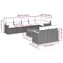 8-piece garden sofa set with black synthetic rattan cushions by , Garden sets - Ref: Foro24-3258555, Price: 596,57 €, Discoun...