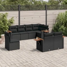 8-piece garden sofa set with black synthetic rattan cushions by , Garden sets - Ref: Foro24-3259402, Price: 614,06 €, Discoun...