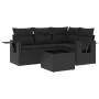5-teiliges Gartenmöbel-Set und Kissen aus synthetischem Rattan schwarz von , Gartensets - Ref: Foro24-3252452, Preis: 386,32 ...
