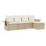 Garden sofa set with 5-piece synthetic rattan beige cushions by , Garden sets - Ref: Foro24-3252425, Price: 391,66 €, Discoun...