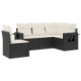 Set de muebles de jardín 5 pzas y cojines ratán sintético negro de , Conjuntos de jardín - Ref: Foro24-3252503, Precio: 336,55 €