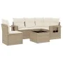 Garden sofa set with 6-piece synthetic rattan beige cushions by , Garden sets - Ref: Foro24-3252515, Price: 455,94 €, Discoun...