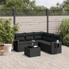 6-piece garden sofa set with black synthetic rattan cushions by , Garden sets - Ref: Foro24-3252492, Price: 436,14 €, Discoun...