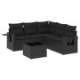 6-piece garden sofa set with black synthetic rattan cushions by , Garden sets - Ref: Foro24-3252492, Price: 419,39 €, Discoun...