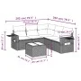 6-piece garden sofa set with black synthetic rattan cushions by , Garden sets - Ref: Foro24-3252492, Price: 436,14 €, Discoun...