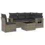 6-piece garden furniture set with gray synthetic rattan cushions by , Garden sets - Ref: Foro24-3252517, Price: 386,66 €, Dis...