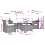 6-piece garden furniture set with gray synthetic rattan cushions by , Garden sets - Ref: Foro24-3252517, Price: 386,66 €, Dis...