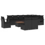 Set mit 11 Stück Gartensofas und Kissen synthetisches Rattan schwarz von , Gartensets - Ref: Foro24-3256944, Preis: 664,01 €,...