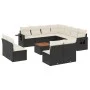 Garden sofa set 12 pieces with black synthetic rattan cushions by , Garden sets - Ref: Foro24-3256952, Price: 655,57 €, Disco...