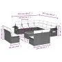 Garden sofa set 12 pieces with black synthetic rattan cushions by , Garden sets - Ref: Foro24-3256952, Price: 655,57 €, Disco...