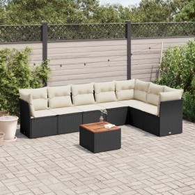 8-piece garden sofa set with black synthetic rattan cushions by , Garden sets - Ref: Foro24-3223676, Price: 430,19 €, Discoun...