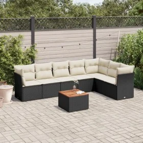 Set de sofás de jardín 8 piezas y cojines ratán sintético negro de , Conjuntos de jardín - Ref: Foro24-3223676, Precio: 451,7...