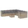 Garden sofa set 11 pieces with beige synthetic rattan cushions by , Garden sets - Ref: Foro24-3223854, Price: 654,66 €, Disco...