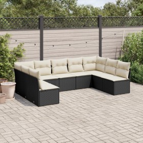 Set aus 8-teiligen Gartensofas und Kissen Kunstrattan schwarz von , Gartensets - Ref: Foro24-3249905, Preis: 497,60 €, Rabatt: %