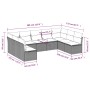 Set aus 8-teiligen Gartensofas und Kissen Kunstrattan schwarz von , Gartensets - Ref: Foro24-3249905, Preis: 497,60 €, Rabatt: %