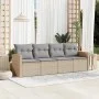 Set Gartensofas mit Kissen 4 Stück synthetisches Rattan beige von , Gartensets - Ref: Foro24-3258174, Preis: 265,80 €, Rabatt: %