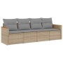 Juego de sofás jardín con cojines 4 pzas ratán sintético beige de , Conjuntos de jardín - Ref: Foro24-3258174, Precio: 276,65...