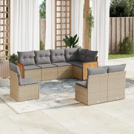 Set Gartensofas mit beigen Kissen 8 Stück PE Rattan von , Gartensets - Ref: Foro24-3260127, Preis: 515,59 €, Rabatt: %