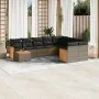 Garden sofa set 10 pieces with gray synthetic rattan cushions by , Garden sets - Ref: Foro24-3260401, Price: 619,60 €, Discou...
