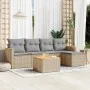 Garden sofa set with 6-piece synthetic rattan beige cushions by , Garden sets - Ref: Foro24-3258328, Price: 359,36 €, Discoun...