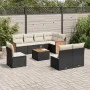 Set aus 8-teiligen Gartensofas und Kissen Kunstrattan schwarz von , Gartensets - Ref: Foro24-3260131, Preis: 522,09 €, Rabatt: %