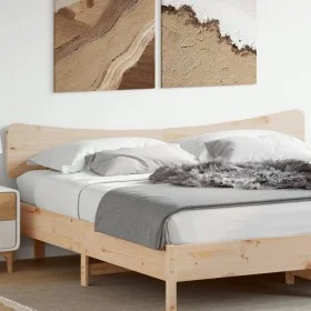 Solid pine wood headboard 200 cm by , Headboards and footboards - Ref: Foro24-844761, Price: 50,41 €, Discount: %