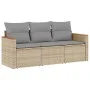 Garden sofa set with beige cushions 3 pieces PE rattan by , Garden sets - Ref: Foro24-3258160, Price: 210,99 €, Discount: %