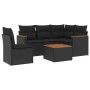 Set aus 6-teiligen Gartensofas und Kissen Kunstrattan schwarz von , Gartensets - Ref: Foro24-3258380, Preis: 412,07 €, Rabatt: %