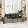 Garden sofa set 3 pieces and gray synthetic rattan cushions by , Garden sets - Ref: Foro24-3254597, Price: 225,81 €, Discount: %