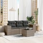 Set mit 4 Gartensofas und Kissen synthetisches Rattangrau von , Gartensets - Ref: Foro24-3254607, Preis: 267,68 €, Rabatt: %