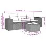 Garden sofa set 4 pieces with gray synthetic rattan cushions by , Garden sets - Ref: Foro24-3254607, Price: 272,07 €, Discoun...