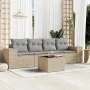 Garden sofa set with cushions 5 pieces beige synthetic rattan by , Garden sets - Ref: Foro24-3254626, Price: 356,59 €, Discou...