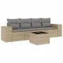 Garden sofa set with cushions 5 pieces beige synthetic rattan by , Garden sets - Ref: Foro24-3254626, Price: 356,59 €, Discou...