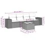 Garden sofa set with cushions 5 pieces beige synthetic rattan by , Garden sets - Ref: Foro24-3254626, Price: 356,59 €, Discou...