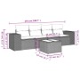 Gartensofa-Set mit Kissen, 5-teilig, beiges synthetisches Rattan von , Gartensets - Ref: Foro24-3254626, Preis: 349,33 €, Rab...