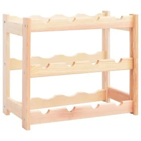 Pine wood wine rack for 12 bottles by vidaXL, Wine racks - Ref: Foro24-286191, Price: 20,47 €, Discount: %