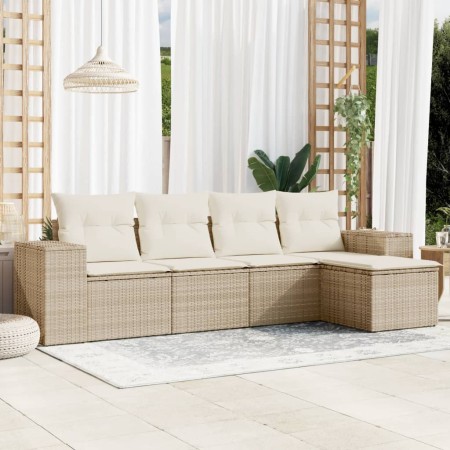 Garden sofa set with 5-piece synthetic rattan beige cushions by , Garden sets - Ref: Foro24-3254825, Price: 394,80 €, Discoun...