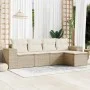 Set Gartensofas mit Kissen 5 Stück synthetisches Rattan beige von , Gartensets - Ref: Foro24-3254825, Preis: 398,26 €, Rabatt: %