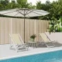 Sillas de playa plegables 2 unidades aluminio y textilene crema de , Sillas de jardín - Ref: Foro24-360169, Precio: 103,90 €,...