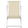 Sillas de playa plegables 2 unidades aluminio y textilene crema de , Sillas de jardín - Ref: Foro24-360169, Precio: 103,90 €,...