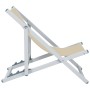 Folding beach chairs, 2 units, aluminum and cream textilene by , Garden chairs - Ref: Foro24-360169, Price: 99,40 €, Discount: %
