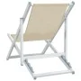 Sillas de playa plegables 2 unidades aluminio y textilene crema de , Sillas de jardín - Ref: Foro24-360169, Precio: 103,90 €,...