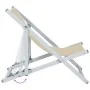 Sillas de playa plegables 2 unidades aluminio y textilene crema de , Sillas de jardín - Ref: Foro24-360169, Precio: 103,90 €,...