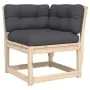 3-piece garden sofa set with solid pine wood and cushions by , Garden sets - Ref: Foro24-3216990, Price: 287,16 €, Discount: %