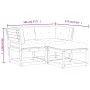 3-piece garden sofa set with solid pine wood and cushions by , Garden sets - Ref: Foro24-3216990, Price: 287,16 €, Discount: %