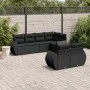 7-piece garden dining set and black synthetic rattan cushions by , Modular outdoor sofas - Ref: Foro24-3221604, Price: 557,35...