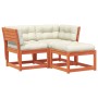 Set mit 3 Gartensofas mit Zirbenholzkissen wachsbraun von , Gartensets - Ref: Foro24-3216992, Preis: 344,52 €, Rabatt: %