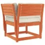 3-piece garden sofa set with pine wood frames in brown wax finish and cushions. by , Garden sets - Ref: Foro24-3216992, Price...