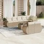 9-piece garden sofa set with beige synthetic rattan cushions by , Modular outdoor sofas - Ref: Foro24-3221627, Price: 748,37 ...